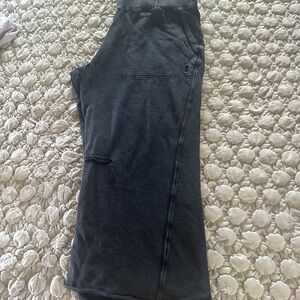 Free People Black Cropped Pants